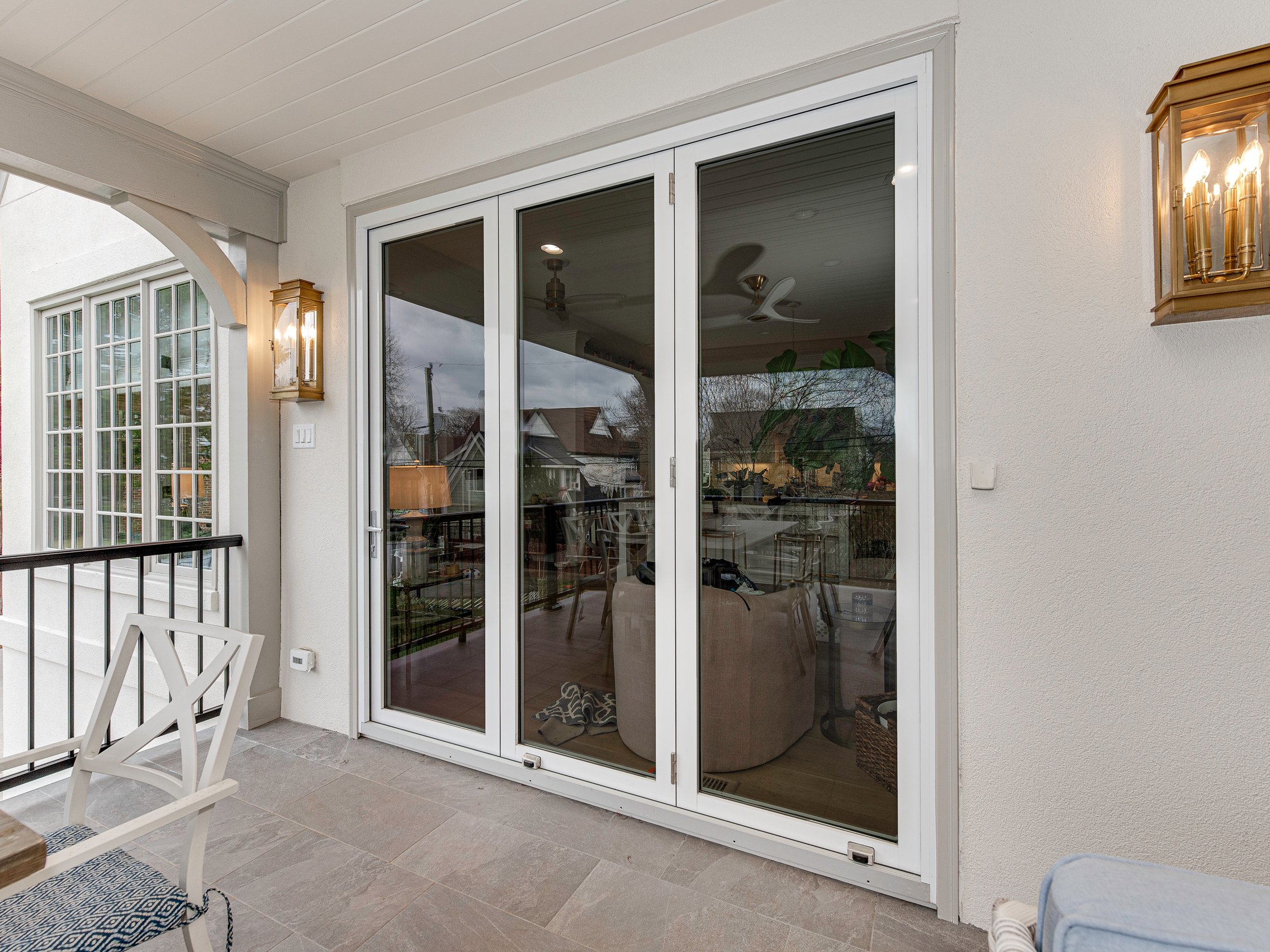Myers Park Covered Porch accordion door